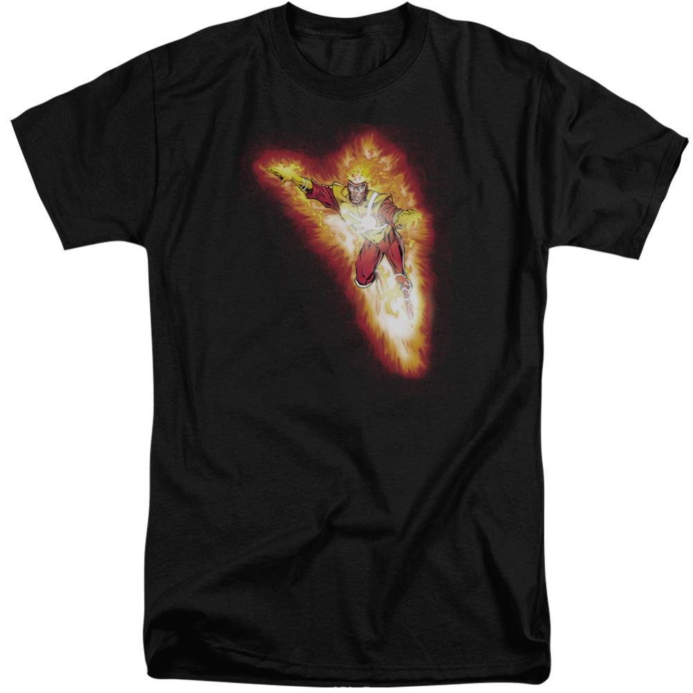 Justice League Of America Firestorm Blaze Men's 18/1 Tall Cotton Short-Sleeve T-Shirt