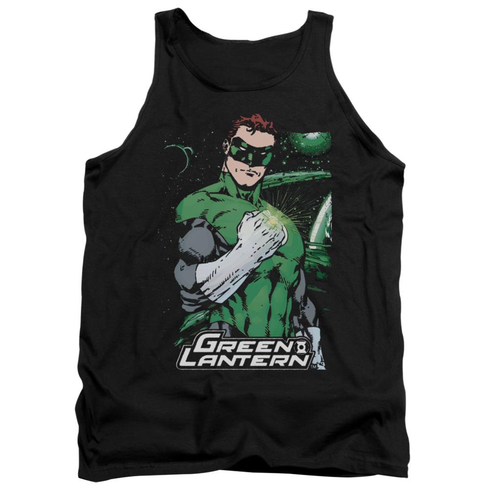 Justice League Of America Fist Flare Men's 18/1 Cotton Tank Top