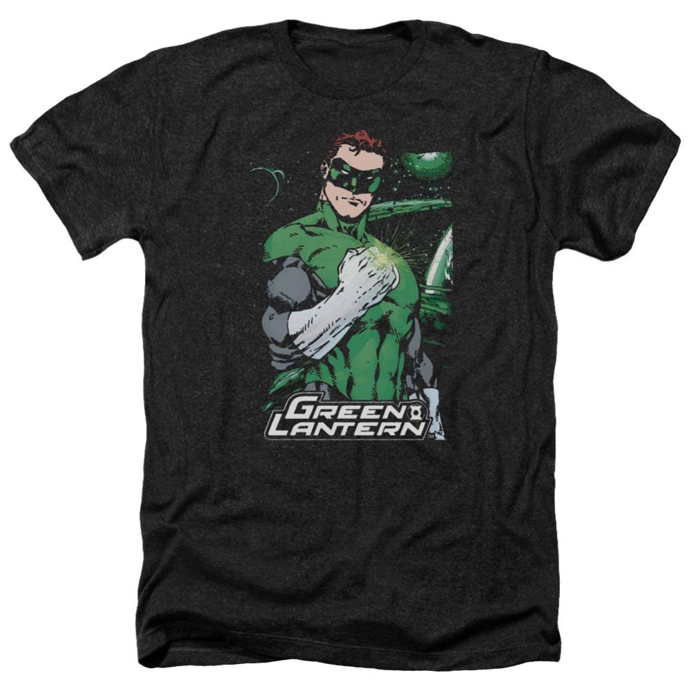 Justice League Of America Fist Flare Men's 30/1 Heather 60 40 Poly Short-Sleeve T-Shirt