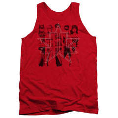 Justice League Of America Five Stars Men's 18/1 Cotton Tank Top