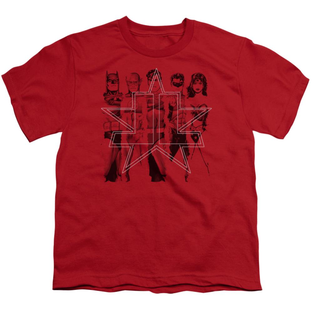 Justice League Of America Five Stars Youth 18/1 100% Cotton Short-Sleeve T-Shirt