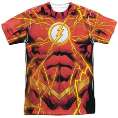 Justice League Of America Flash 52 Bolt Men's Regular Fit Polyester Short-Sleeve T-Shirt