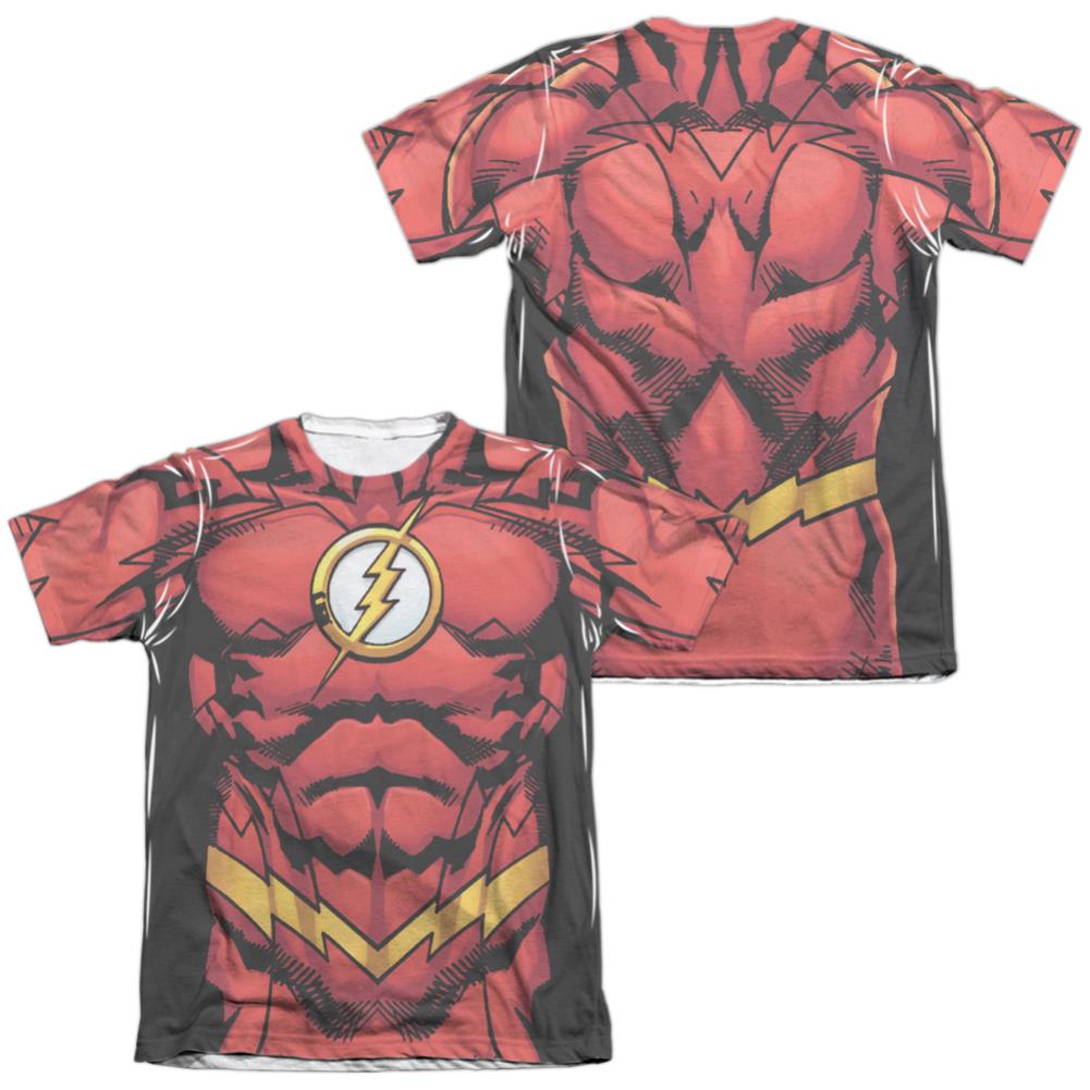 Justice League Of America Flash 52 (Front/Back Print) Men's Regular Fit Poly Cotton Short-Sleeve T-Shirt