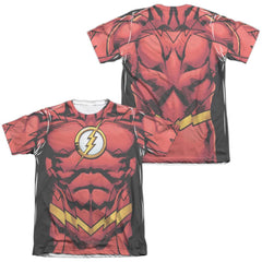 Justice League Of America Flash 52 (Front/Back Print) Men's Regular Fit Poly Cotton Short-Sleeve T-Shirt