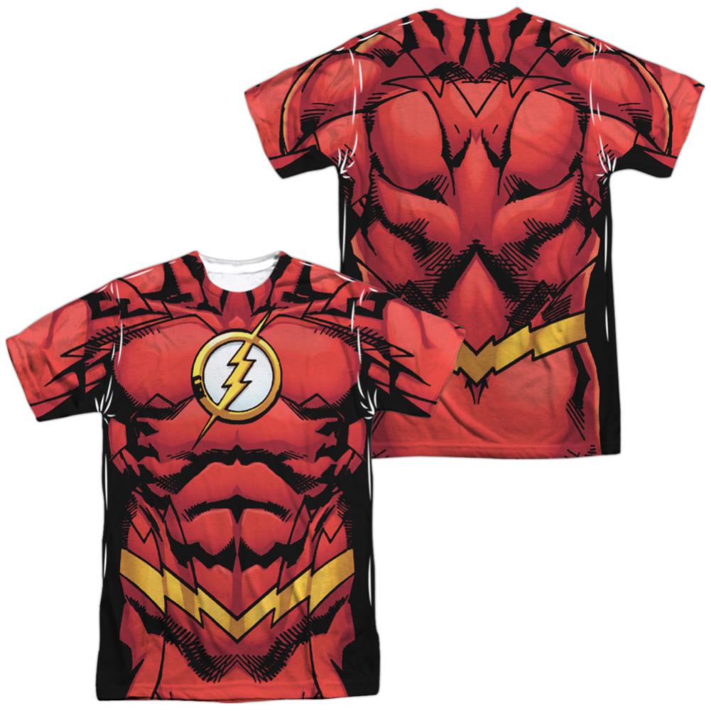 Justice League Of America Flash 52 (Front/Back Print) Men's Regular Fit Polyester Short-Sleeve T-Shirt