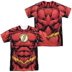Justice League Of America Flash 52 (Front/Back Print) Men's Regular Fit Polyester Short-Sleeve T-Shirt