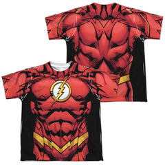 Justice League Of America Flash 52 (Front/Back Print) Youth Regular Fit Poly Short-Sleeve T-Shirt