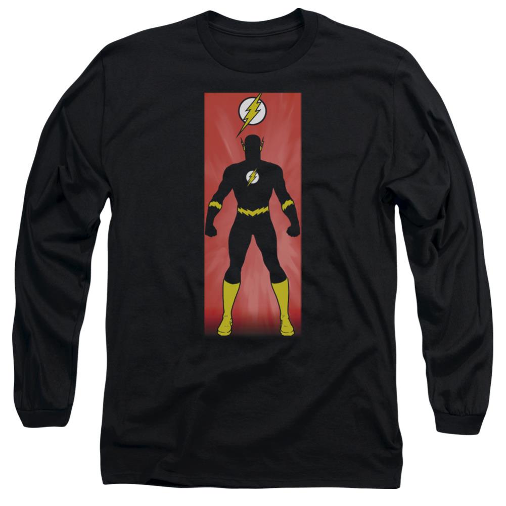 Justice League Of America Flash Block Men's 18/1 Cotton Long-Sleeve T-Shirt