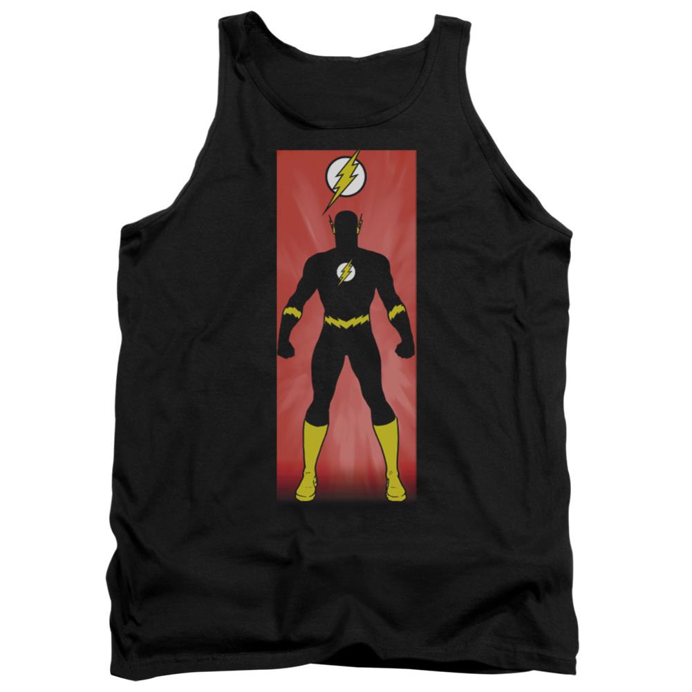 Justice League Of America Flash Block Men's 18/1 Cotton Tank Top