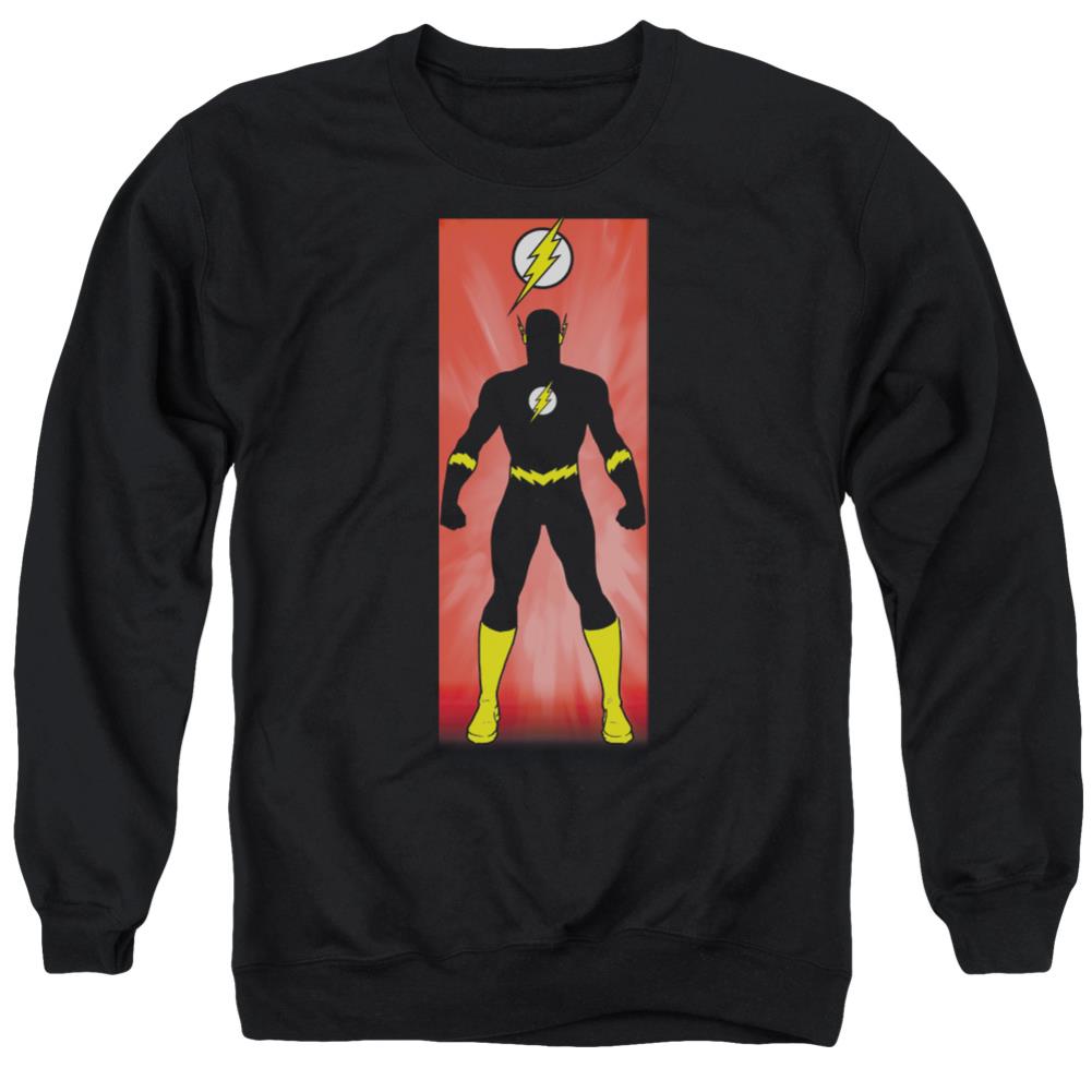 Justice League Of America Flash Block Men's Crewneck 50 50 Poly Long-Sleeve T-Shirt