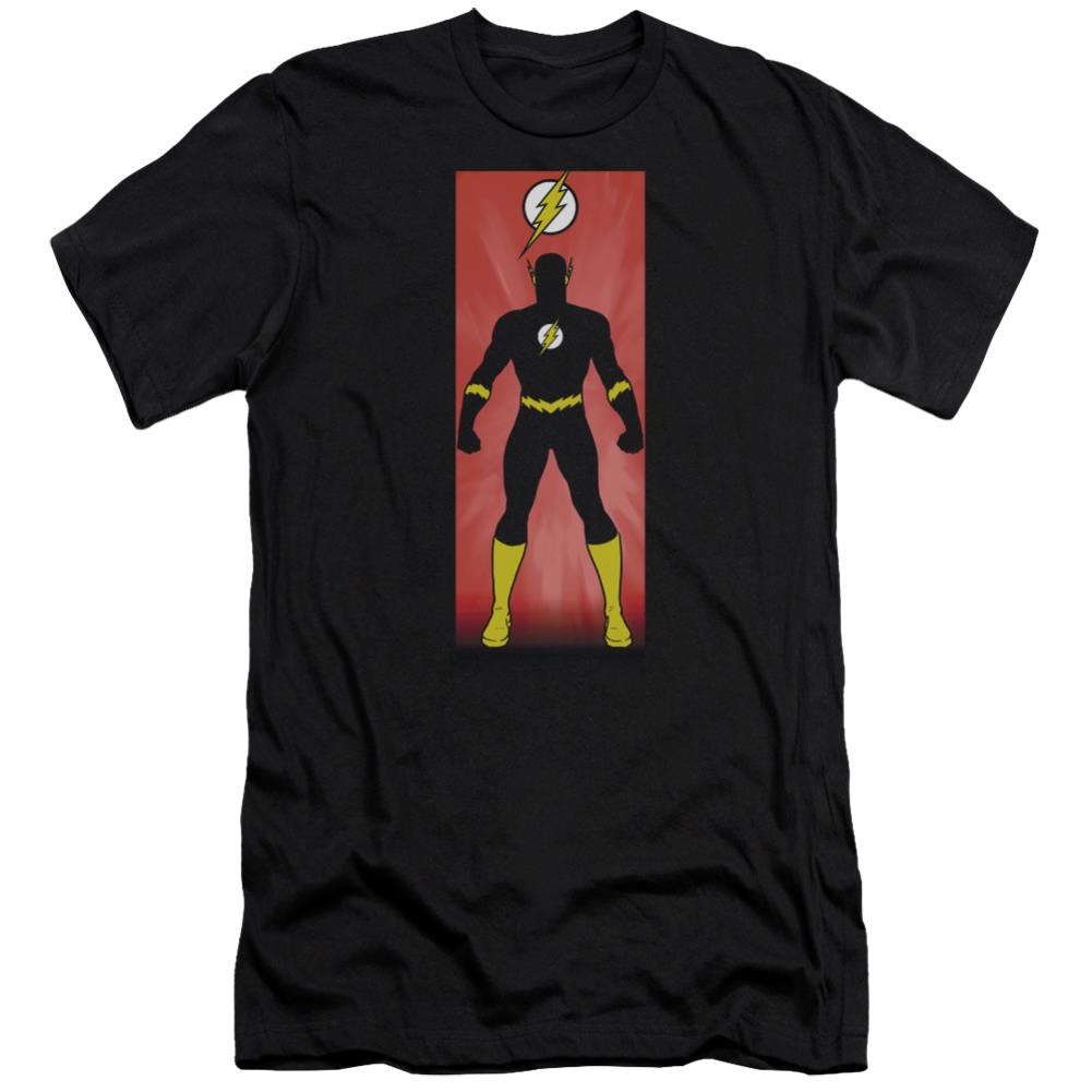 Justice League Of America Flash Block Men's Ultra-Soft 30/1 Cotton Slim Short-Sleeve T-Shirt