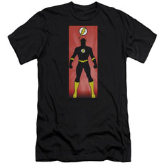 Justice League Of America Flash Block Men's Ultra-Soft 30/1 Cotton Slim Short-Sleeve T-Shirt