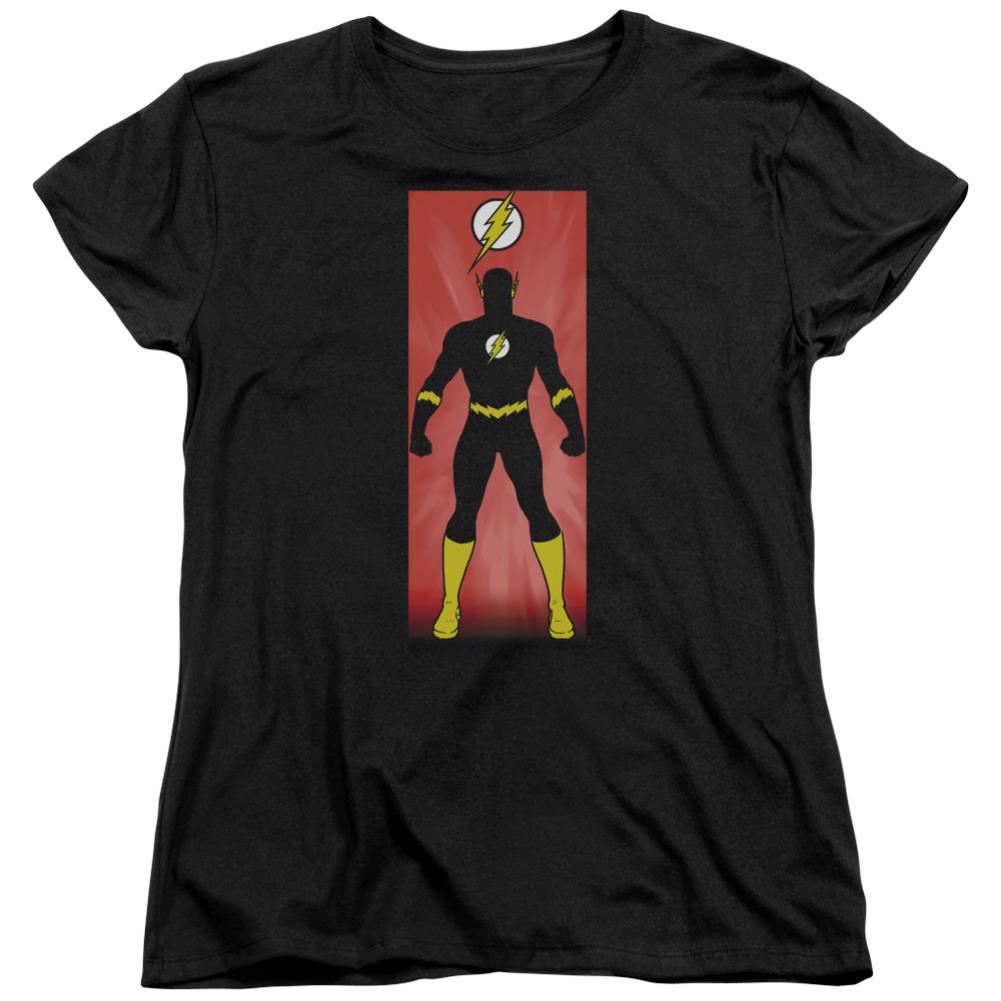 Justice League Of America Flash Block Women's 18/1 Cotton Short-Sleeve T-Shirt