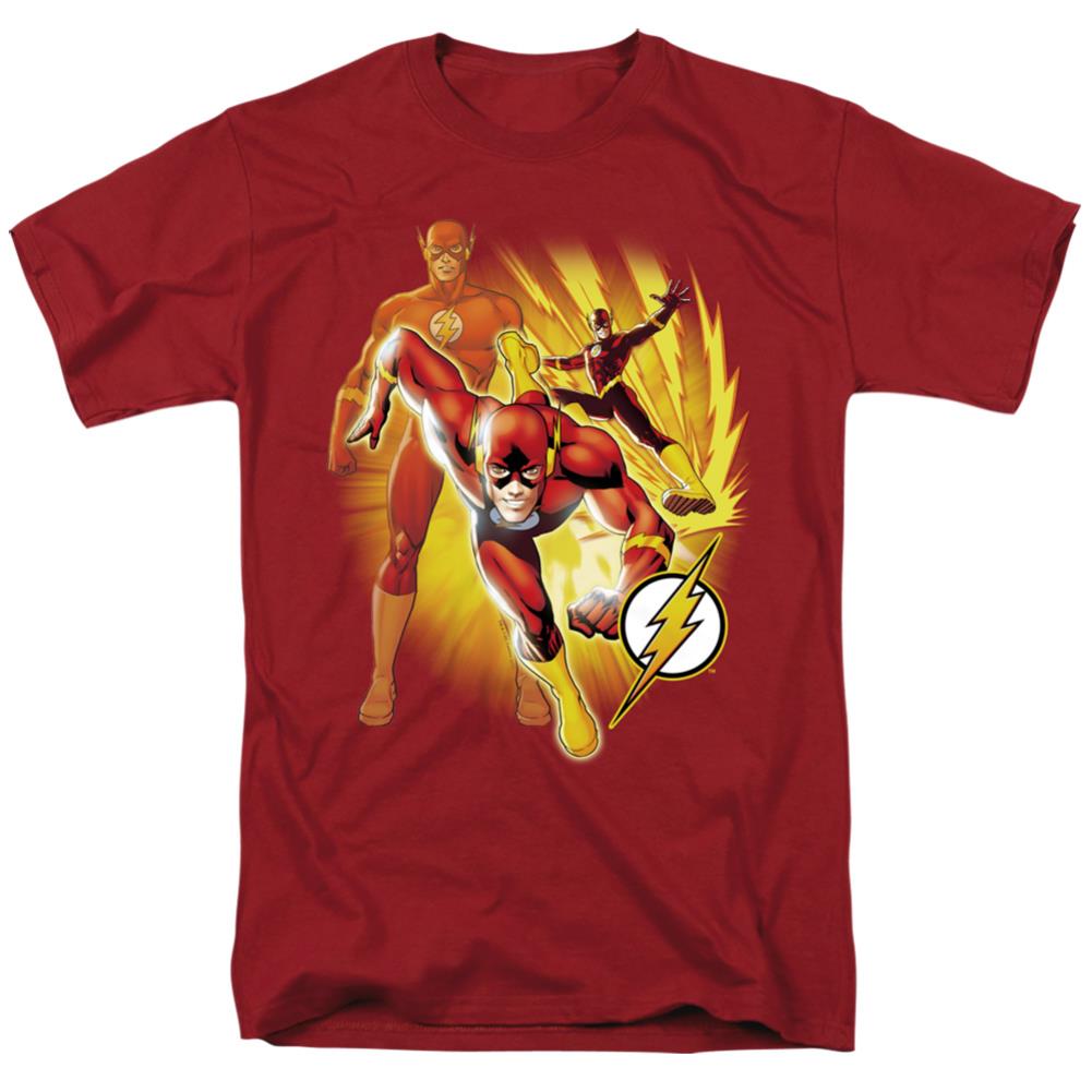 Justice League Of America Flash Collage Men's 18/1 Cotton Short-Sleeve T-Shirt