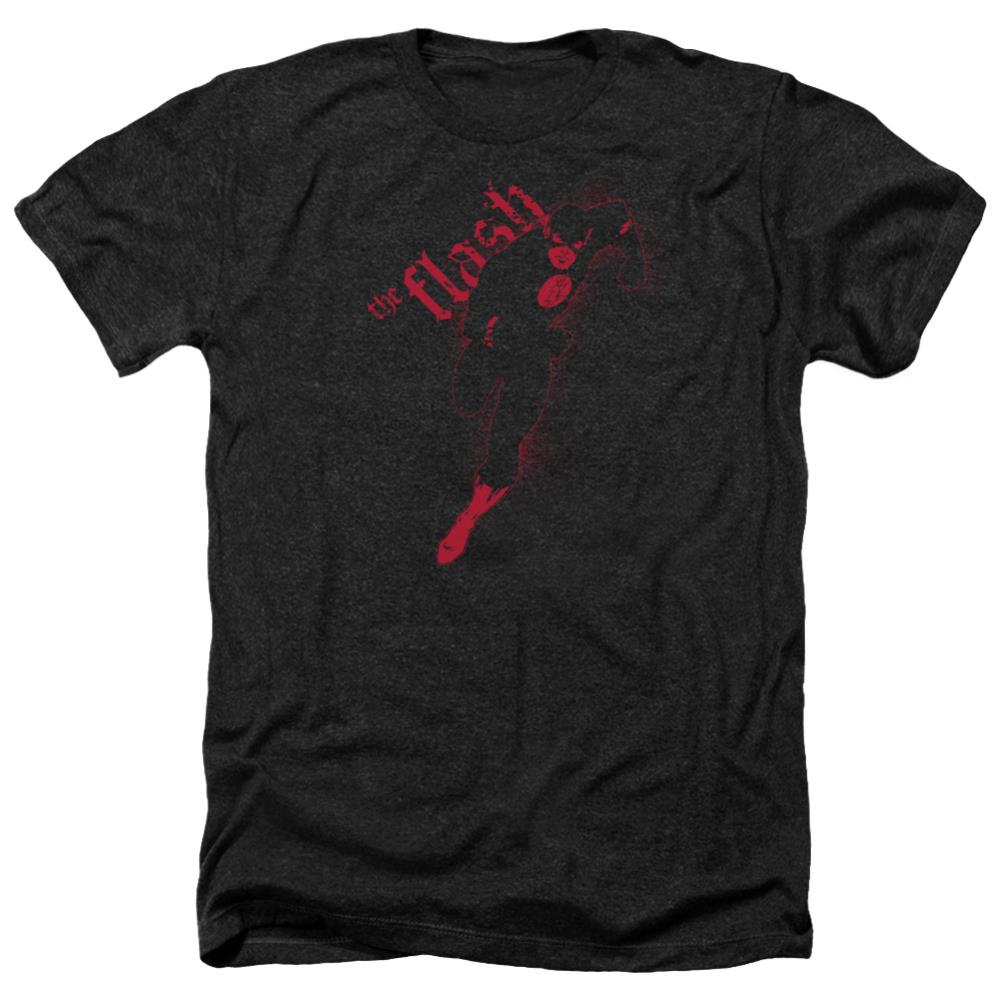 Justice League Of America Flash Darkness Men's 30/1 Heather 60 40 Poly Short-Sleeve T-Shirt