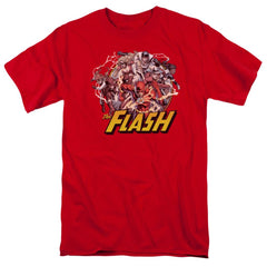 Justice League Of America Flash Family Men's 18/1 Cotton Short-Sleeve T-Shirt