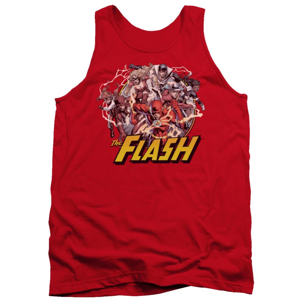 Justice League Of America Flash Family Men's 18/1 Cotton Tank Top