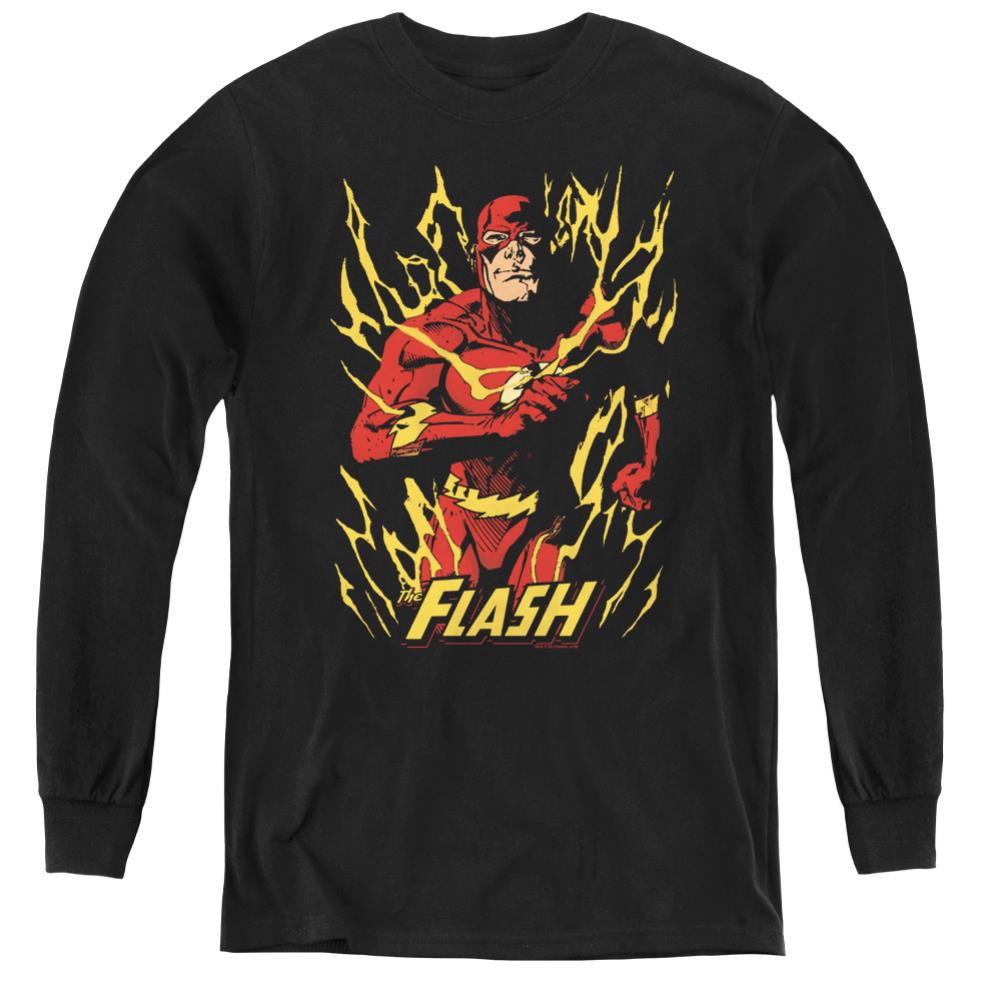 Justice League Of America Flash Flare Youth Long-Sleeve T-Shirt