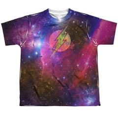 Justice League Of America Flash Galaxy Youth Regular Fit Poly Short-Sleeve T-Shirt