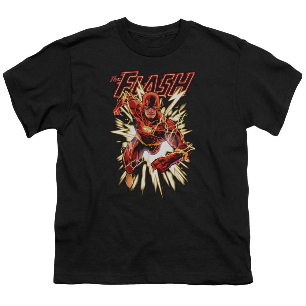 Justice League Of America Flash Glow Youth 18/1 100% Cotton Short-Sleeve T-Shirt