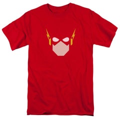 Justice League Of America Flash Head Men's 18/1 Cotton Short-Sleeve T-Shirt