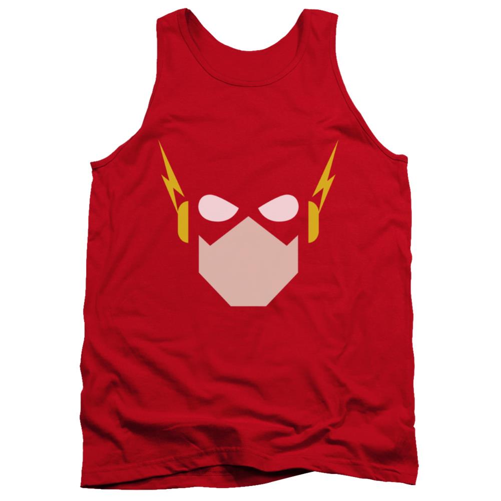 Justice League Of America Flash Head Men's 18/1 Cotton Tank Top