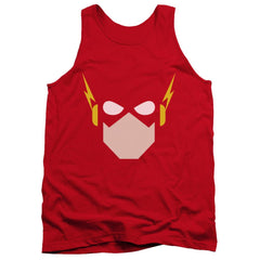 Justice League Of America Flash Head Men's 18/1 Cotton Tank Top