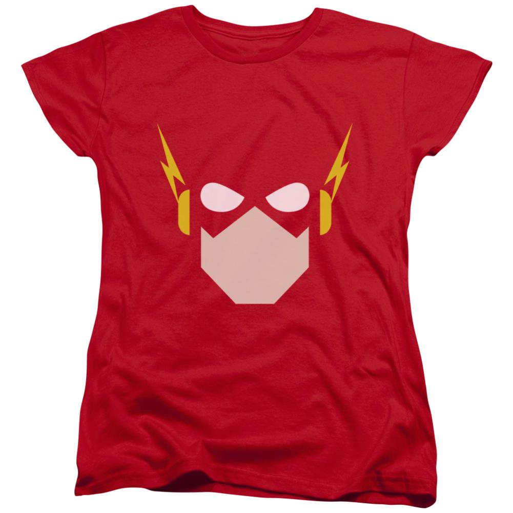Justice League Of America Flash Head Women's 18/1 Cotton Short-Sleeve T-Shirt