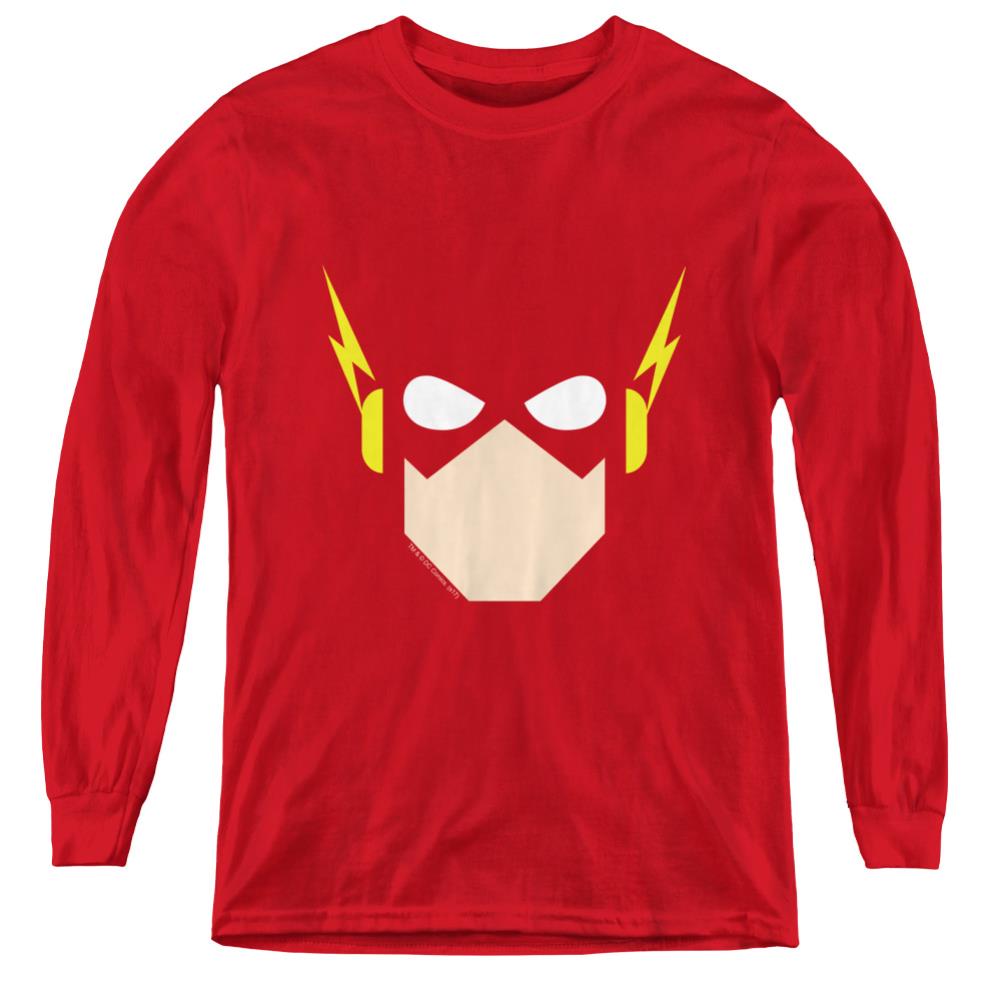 Justice League Of America Flash Head Youth Long-Sleeve T-Shirt