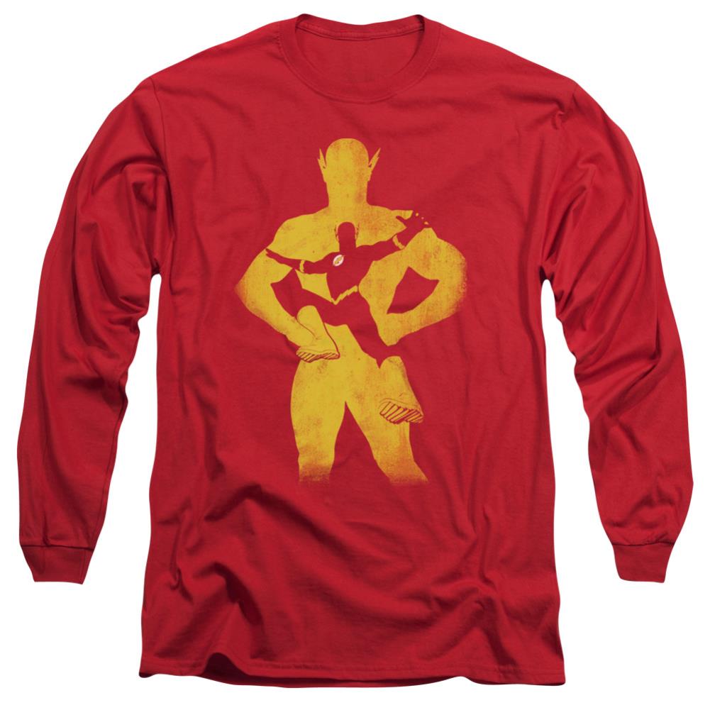 Justice League Of America Flash Knockout Men's 18/1 Cotton Long-Sleeve T-Shirt