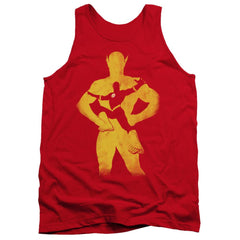 Justice League Of America Flash Knockout Men's 18/1 Cotton Tank Top