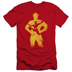 Justice League Of America Flash Knockout Men's Ultra-Soft 30/1 Cotton Slim Short-Sleeve T-Shirt