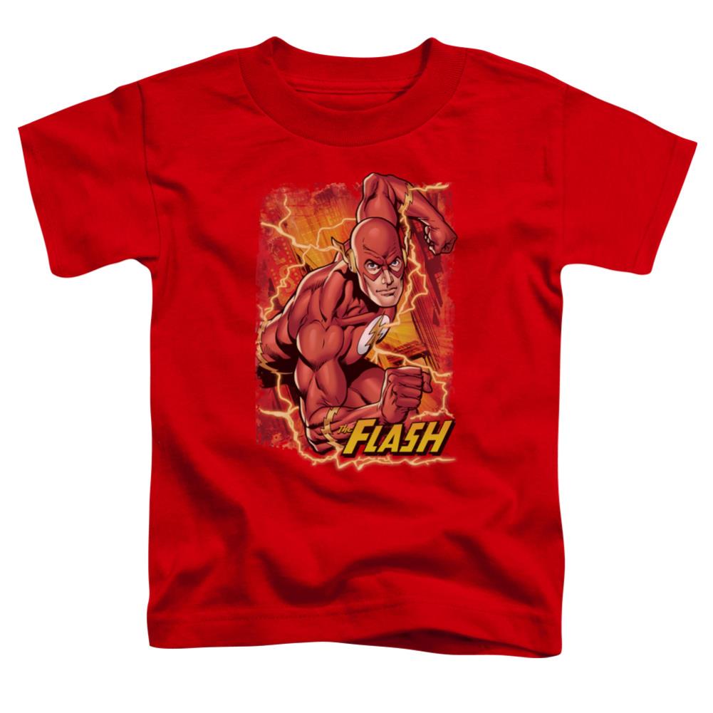 Justice League Of America Flash Lightning Toddler 18/1 Cotton Short-Sleeve T-Shirt