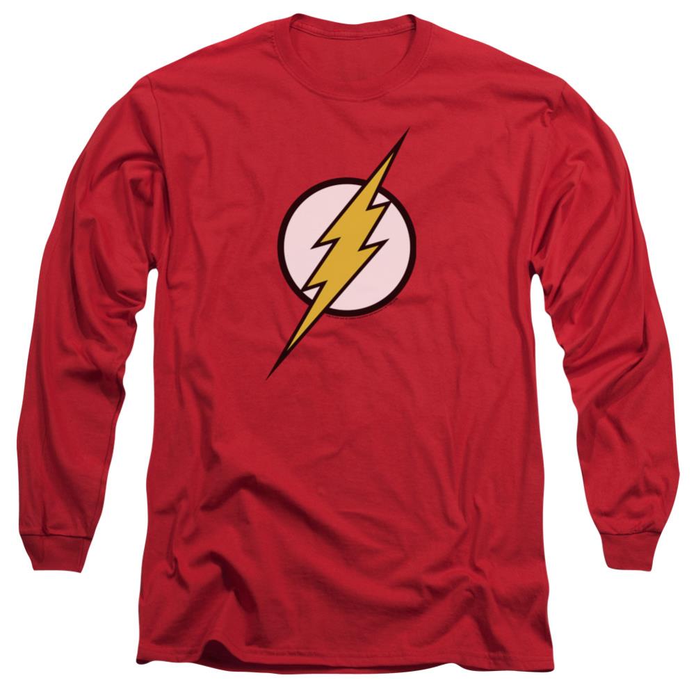 Justice League Of America Flash Logo Men's 18/1 Cotton Long-Sleeve T-Shirt