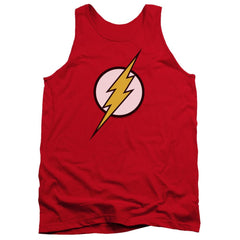 Justice League Of America Flash Logo Men's 18/1 Cotton Tank Top