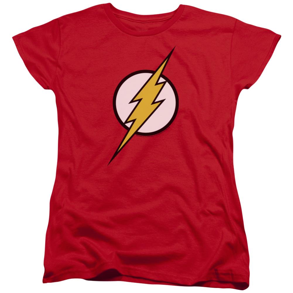 Justice League Of America Flash Logo Women's 18/1 Cotton Short-Sleeve T-Shirt