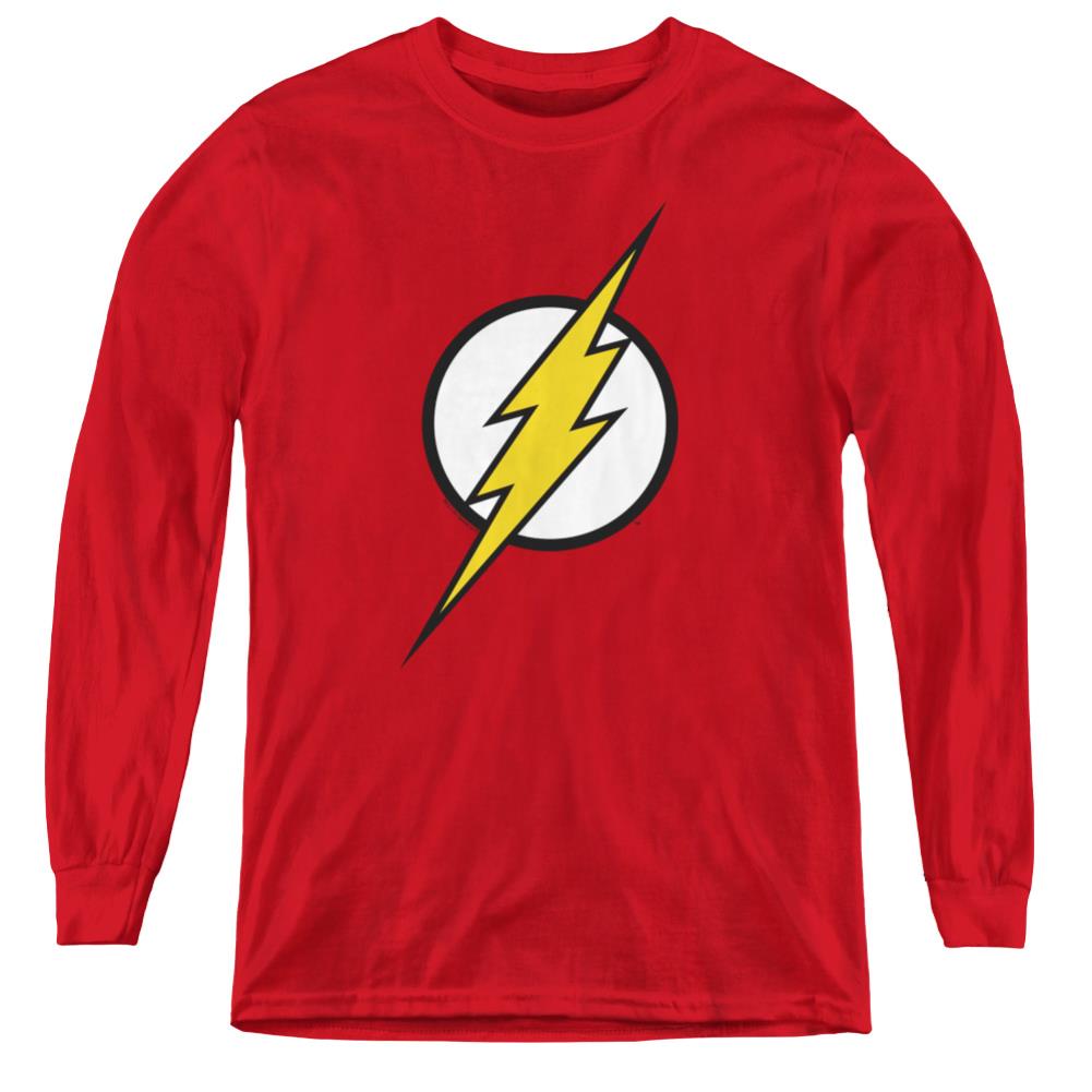 Justice League Of America Flash Logo Youth Long-Sleeve T-Shirt