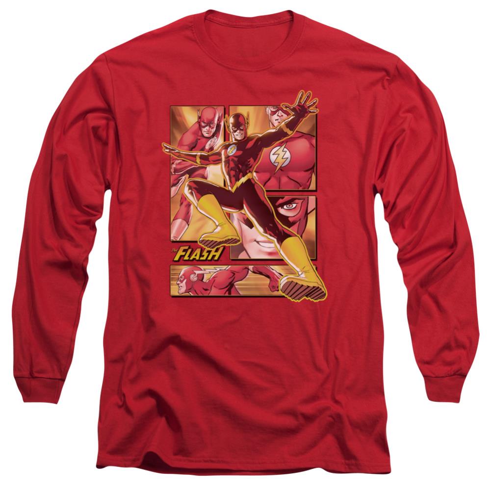 Justice League Of America Flash Men's 18/1 Cotton Long-Sleeve T-Shirt