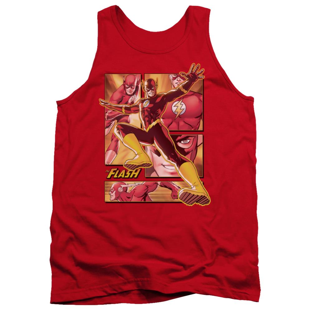 Justice League Of America Flash Men's 18/1 Cotton Tank Top