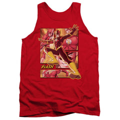 Justice League Of America Flash Men's 18/1 Cotton Tank Top