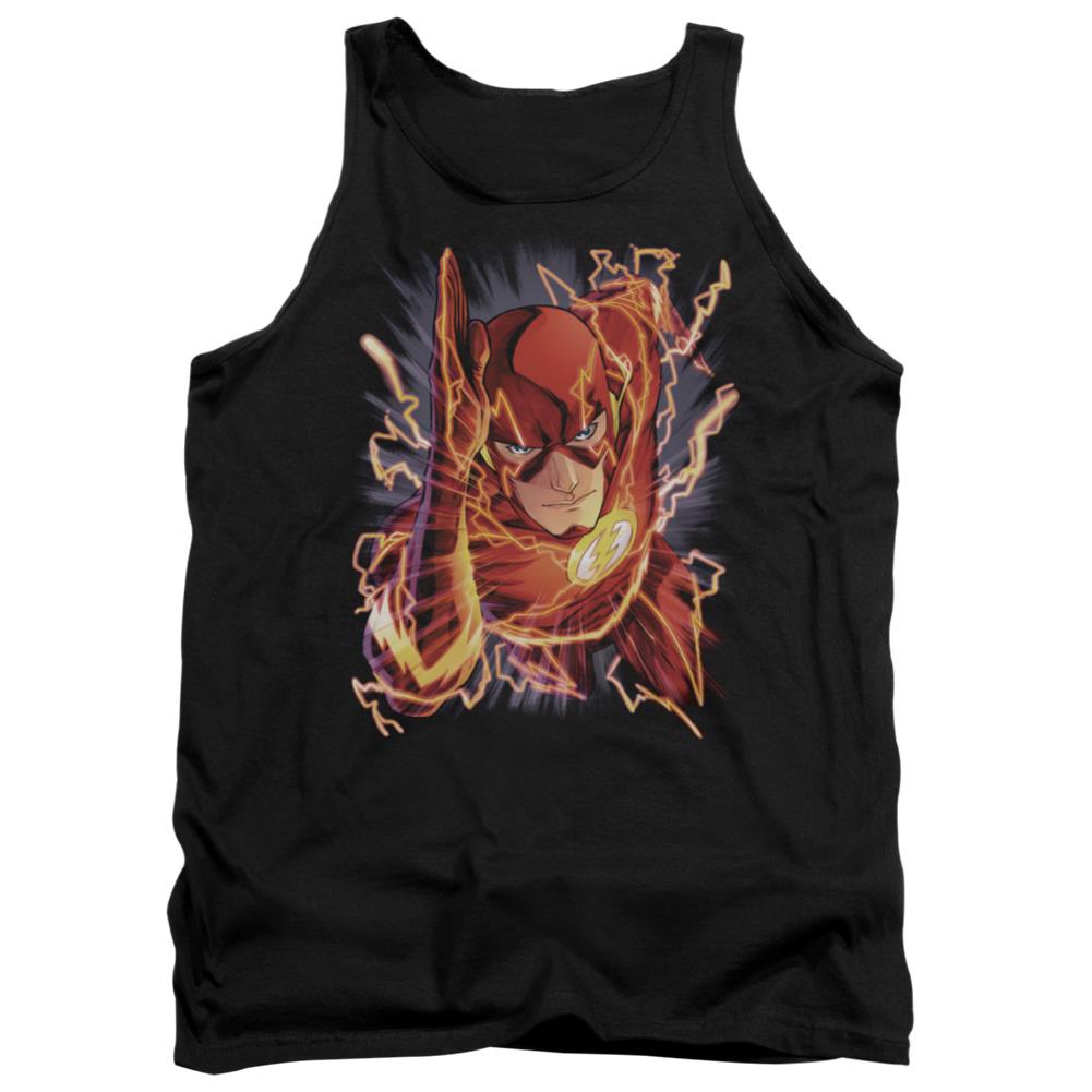 Justice League Of America Flash #1 Men's 18/1 Cotton Tank Top