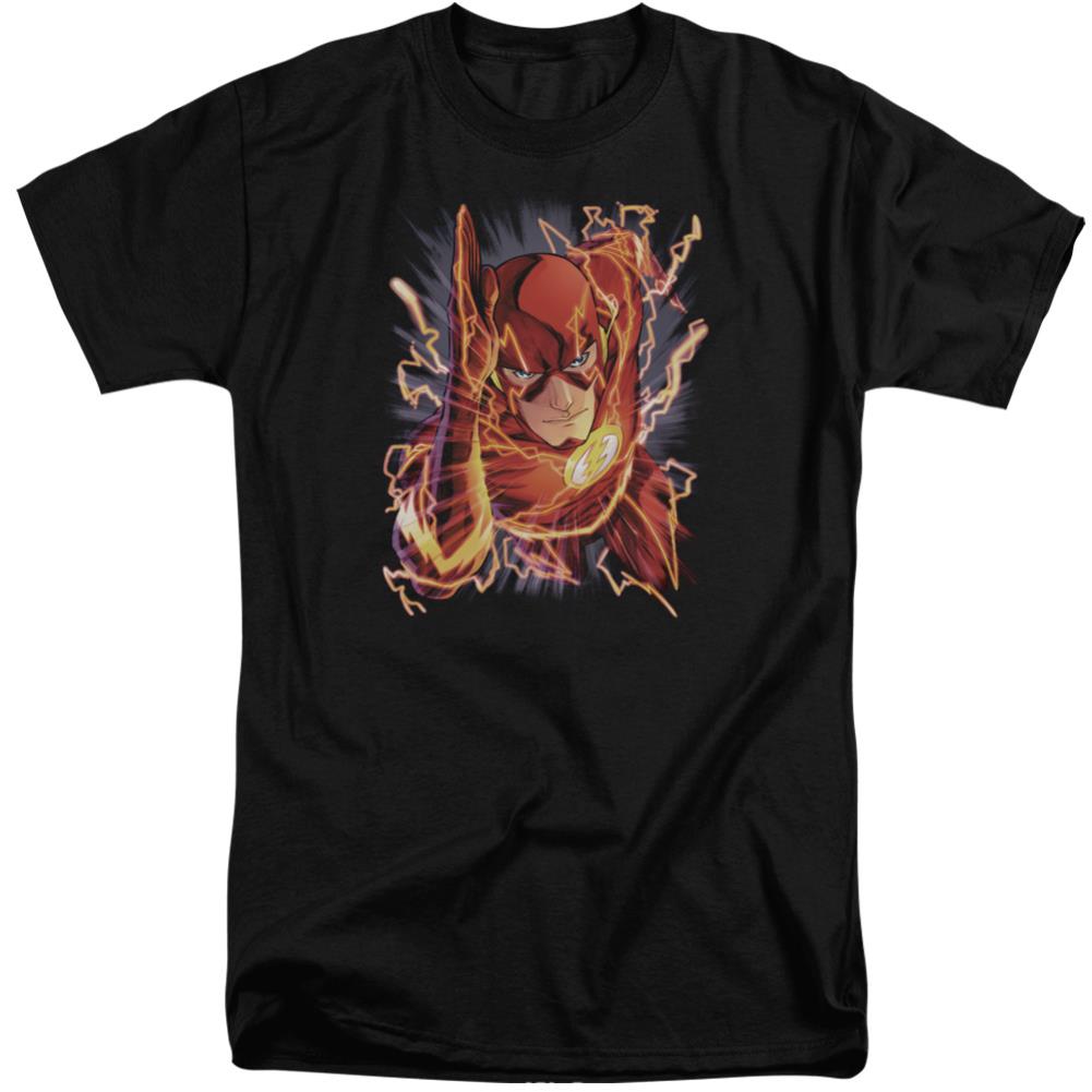 Justice League Of America Flash #1 Men's 18/1 Tall Cotton Short-Sleeve T-Shirt