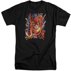 Justice League Of America Flash #1 Men's 18/1 Tall Cotton Short-Sleeve T-Shirt