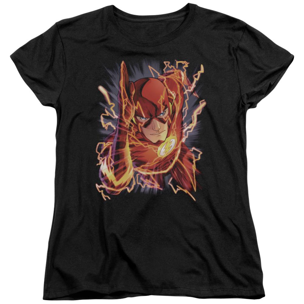 Justice League Of America Flash #1 Women's 18/1 Cotton Short-Sleeve T-Shirt