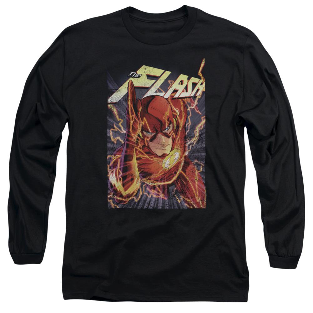 Justice League Of America Flash One Men's 18/1 Cotton Long-Sleeve T-Shirt