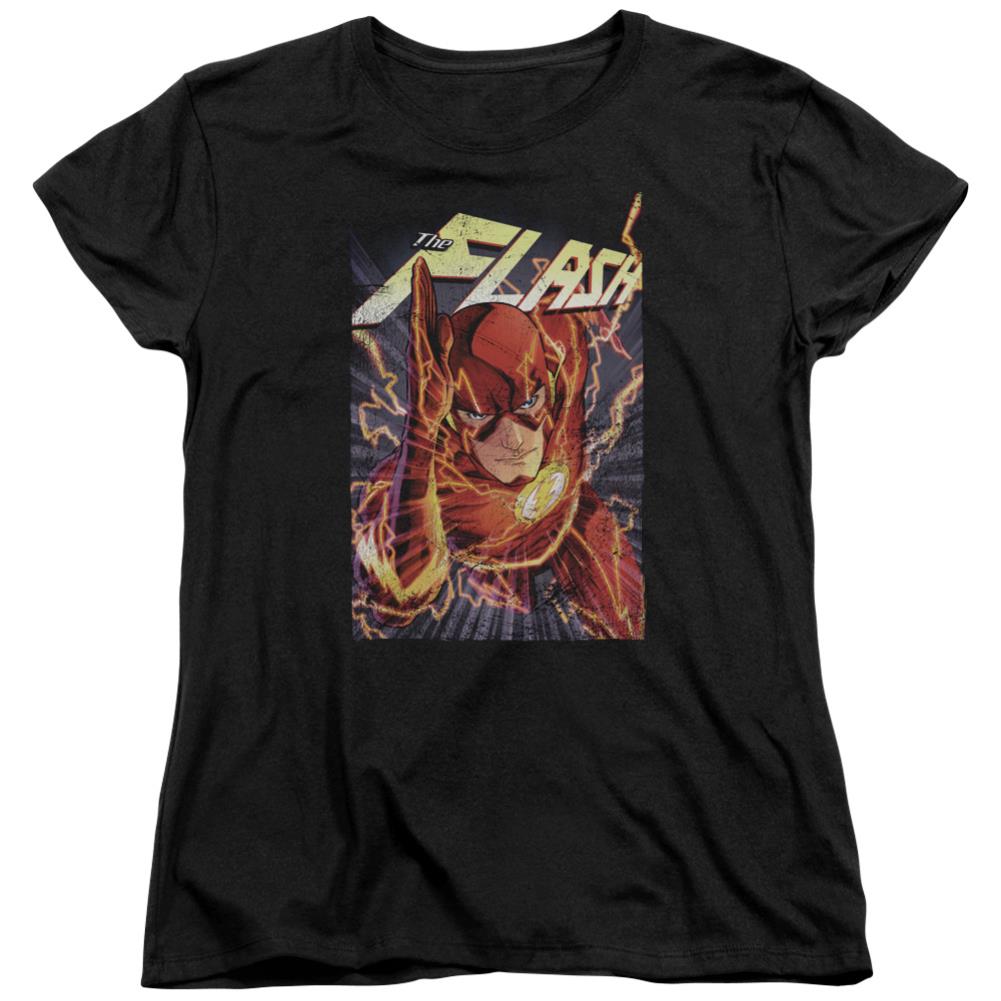 Justice League Of America Flash One Women's 18/1 Cotton Short-Sleeve T-Shirt