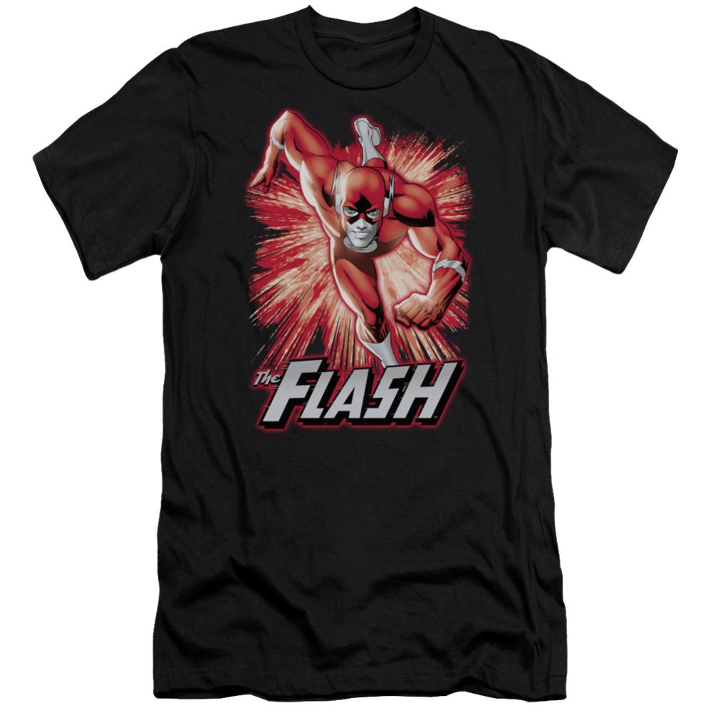 Justice League Of America Flash Red And Gray Men's Ultra-Soft 30/1 Cotton Slim Short-Sleeve T-Shirt