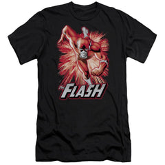 Justice League Of America Flash Red And Gray Men's Ultra-Soft 30/1 Cotton Slim Short-Sleeve T-Shirt