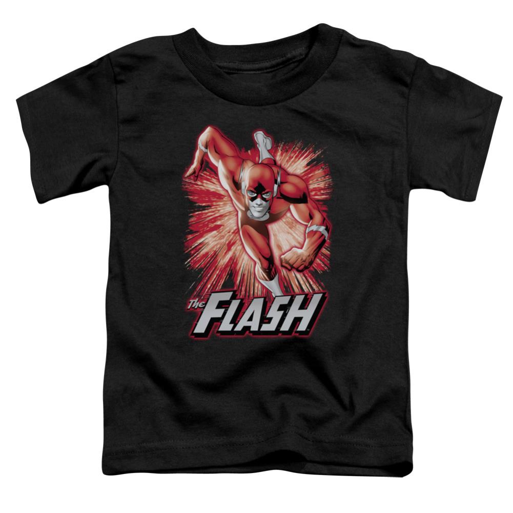 Justice League Of America Flash Red And Gray Toddler 18/1 Cotton Short-Sleeve T-Shirt