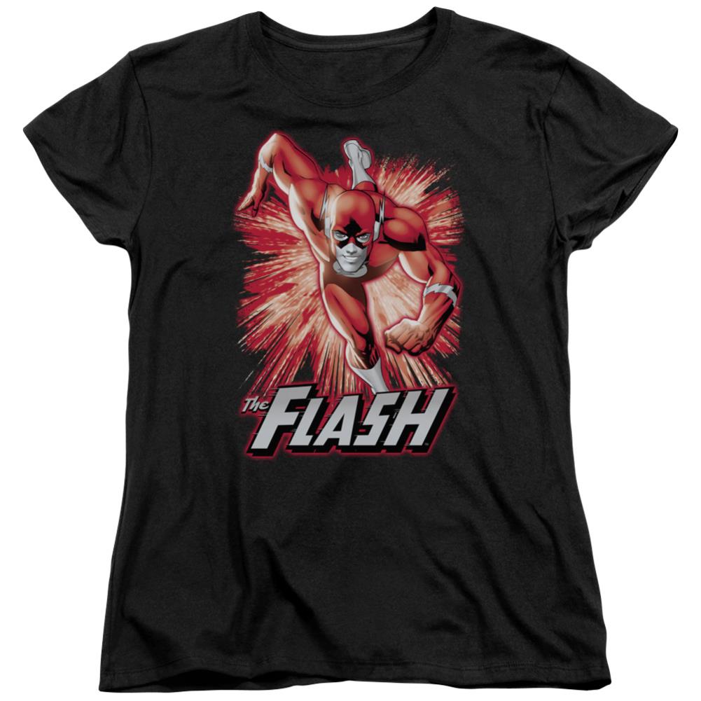 Justice League Of America Flash Red And Gray Women's 18/1 Cotton Short-Sleeve T-Shirt